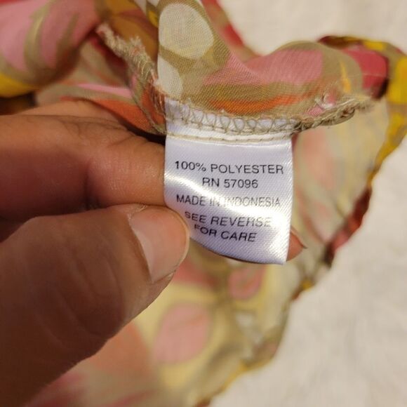 Nicola sheer floral button-up blouse sz M - Picture 3 of 6